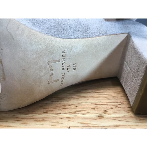 Marc Fisher LTD Abilene Heels Women's 8 Grey Suede Slip-On Pointed Toe Pump - Picture 2 of 2